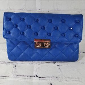 🔹️Moda Luxe Cobalt Blue Studded Clutch